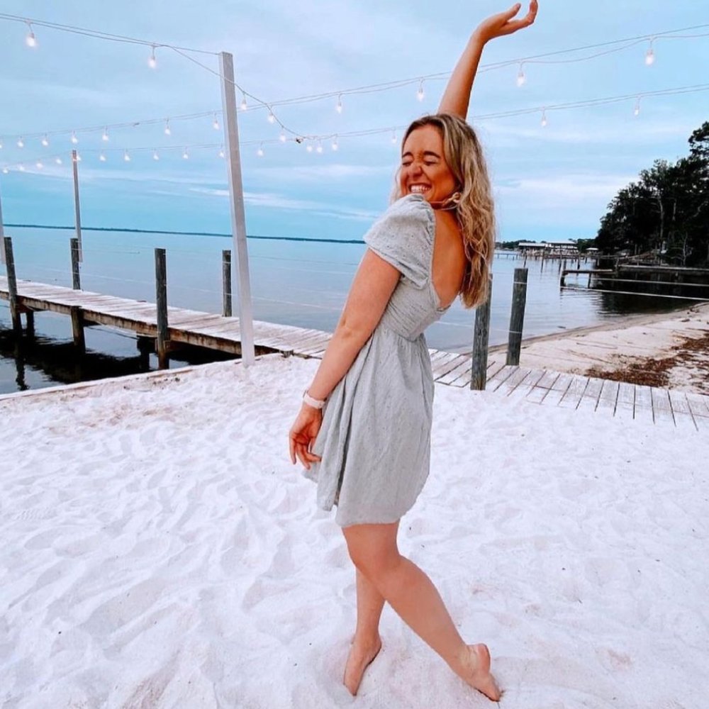 Vestique Light Teal Boho Dress